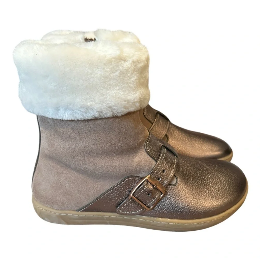 Birkenstock Stirling Shearling Lined‎ Leather Boots Bronze Tan 36 5–5.5